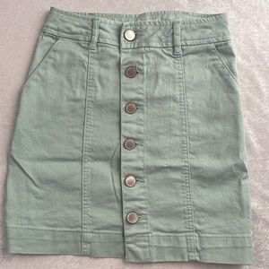 Copper Key Mint Green Denim Skirt Sz XS Juniors